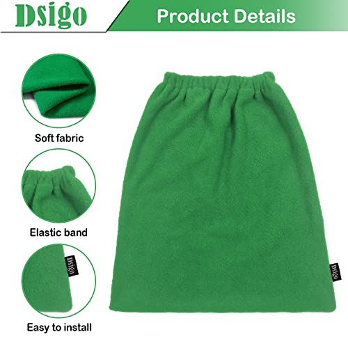 Dsigo Shop Vac Filter Retainer Cover Bag Reusable Green Vacuum Dust Stopper Fits 4 to 16 Gallon Wet/Dry Vacuums, Filter 11" Diameter & 12" Tall