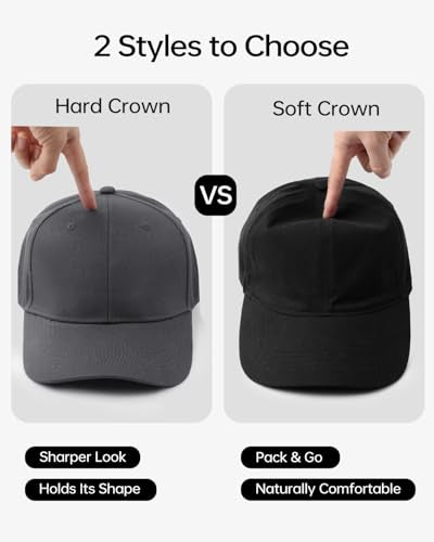 XXL Fitted Baseball Cap for Men Big Heads Black | Cotton, Closed Back, Stretch Fit, X-Large-XX-Large
