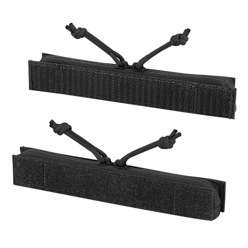 PETAC GEAR BK 7.8in Tactical Drop-in Zipper Inserts for Built-in Vest Plate Bag Admin Pocket