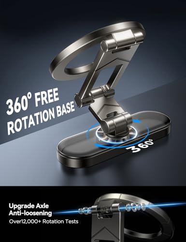 Magnetic Golf Cart Phone Holder - Bare Titanium, 360° Rotation