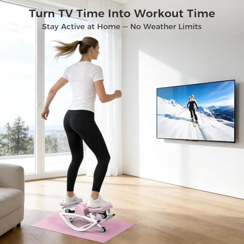 Rock Stepper with Resistance Bands & Non-Slip Mat - Pink