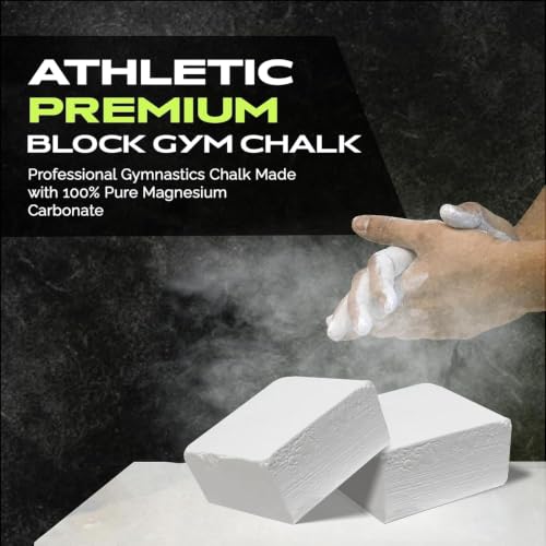Gym Chalk Block 2oz - Pure Magnesium Carbonate for Weightlifting & Climbing