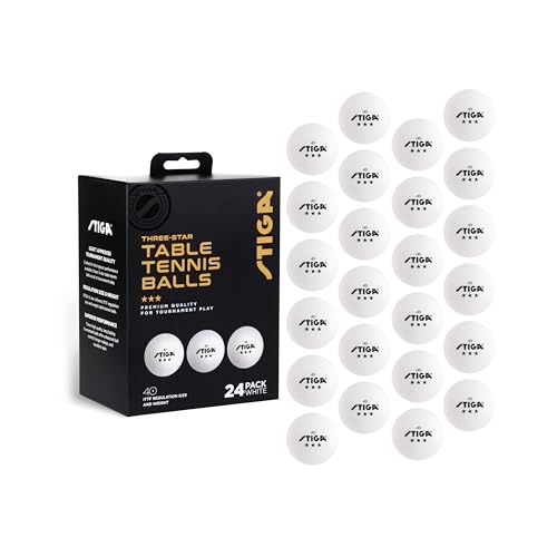 3-Star Table Tennis Balls - 24 Pack White - USATT Approved