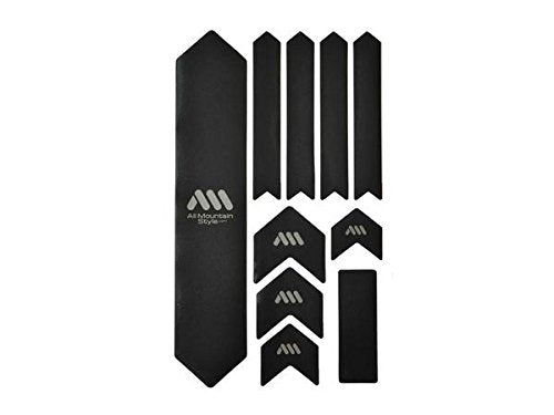 Bike Frame Protector Extra Universal Fit 10 Pc Black/Silver by All Mountain Style