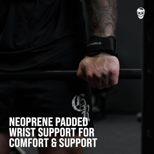 Weight Lifting Grips with Neoprene Wrist Support - Black, Medium