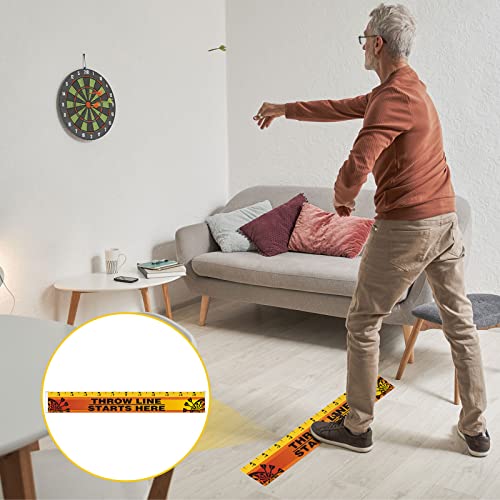 Dart Board Throw Line Floor Sticker Set - 2 PVC Markers