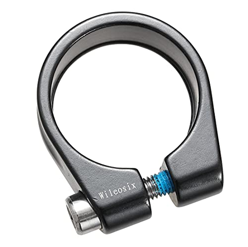 Lightweight Aluminum Bike Seatpost Clamp - 34.9mm Black