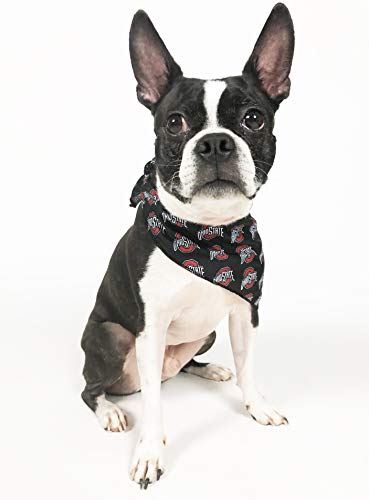 Cooling Dog Bandana - Ohio State Buckeyes - Large Red & Black