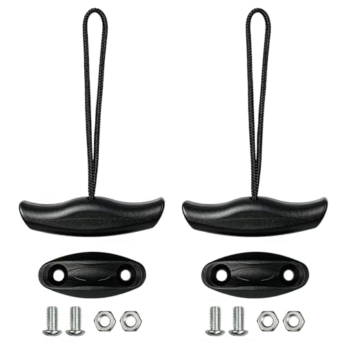 Kayak Handles Replacement - 2 Pack with Cord, Pad Eyes & Screws
