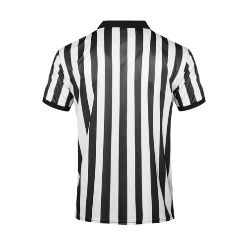 Men's Referee Costume Kit - Shirt, Hat, Whistle, Flags, Large