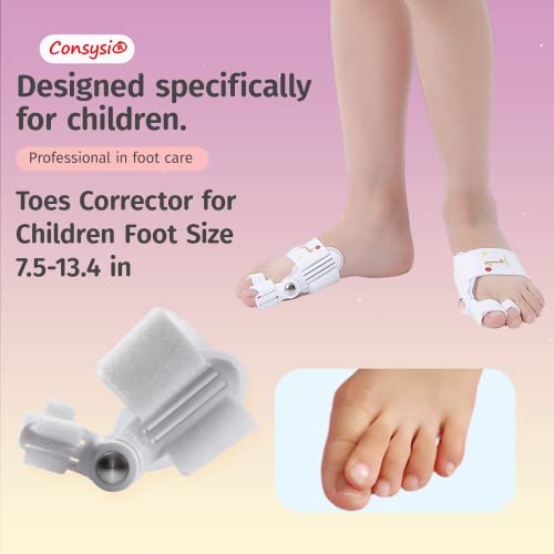 Kids Bunion Corrector Adjustable Splint with Silicone - Orthopedic Toe Straightener for Hallux Valgus