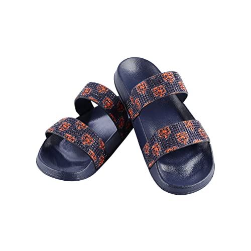Chicago Bears Team Logo Shimmer Sandals - Women's 7-8