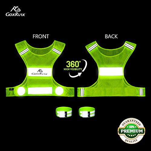 Lightweight Reflective Safety Vest with Armbands for Running