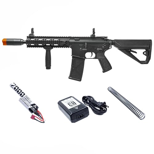 Electric Airsoft AEG Sport Starter Pack - 10" Polymer, Black