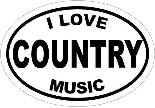 Country Music Vinyl Window Decal - 4.7 x 3.3 Inch Durable Sticker