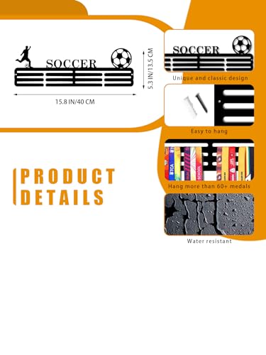 Medal Display Rack for 60 Medals | Durable Wall Hanger