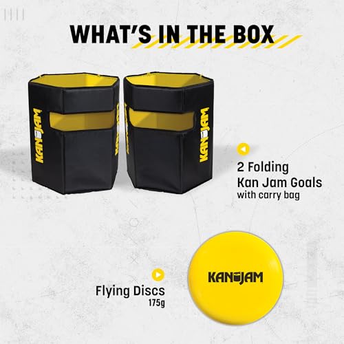 Foldable Travel Disc Toss Game - Black & Yellow - Classic