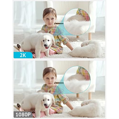 LaView Security Cameras 2k with Color Night Vision, 4MP Cameras for Home Security with Motion Detection, Two-Way Audio, Indoor WiFi Camera for Baby/Pet, Alexa, USA Cloud Service,White