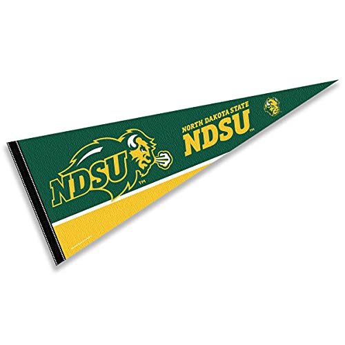 North Dakota State Bison Pennant Full Size Felt Banner 12x30 Inch Sports Decor
