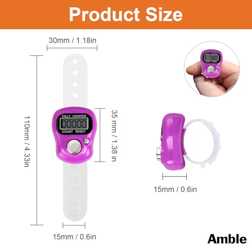 Digital Handheld Tally Counter - 5-Digit LCD Clicker for Golf & Knitting