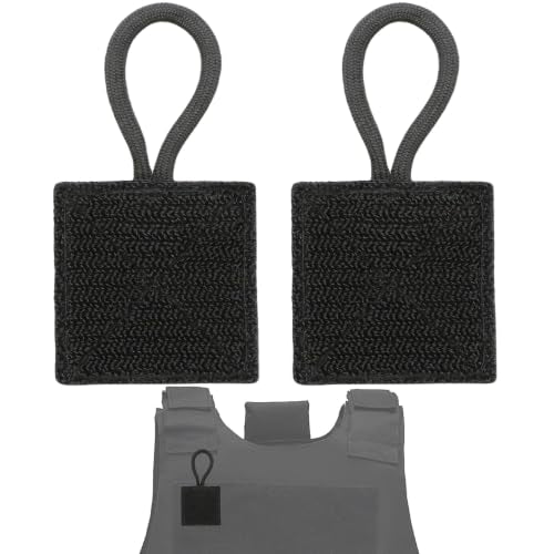 2 Pack Short Mic Clips for Law Enforcement - Durable Black Holders