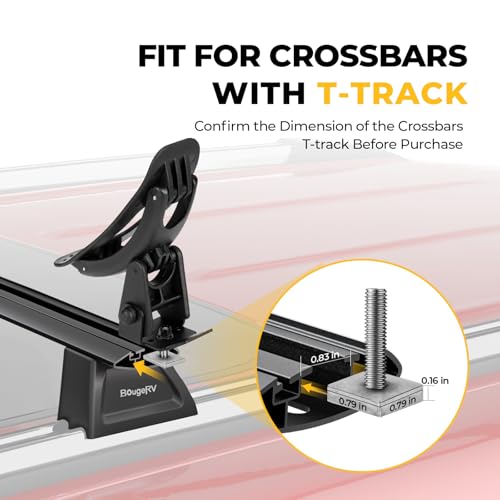 T-Slot Kayak Roof Rack Saddles Mounting Kit - 150LBS, 2 Pairs