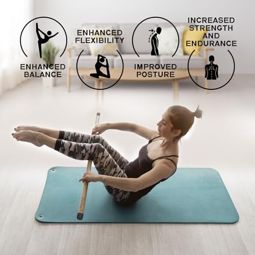 Natural Bamboo Yoga Stick - 57 Inches, Stretching & Flexibility