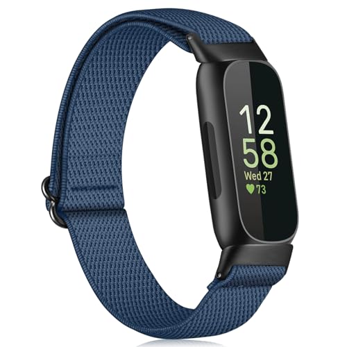 Soft Elastic Nylon Loop Band for Fitbit Inspire 3 - Navy