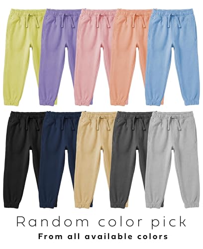 Andrew Scott Kids Cotton Joggers – Toddler & Kids French Terry Sweatpants (Multi Pack)