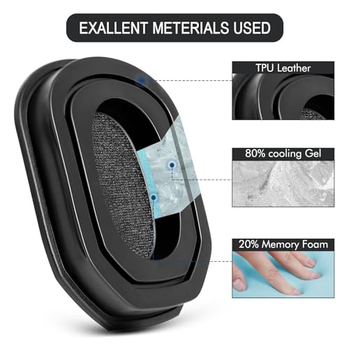 GEVO Gel Ear Pads for Walker's Razor Earmuffs Replacement Silicone Ear Cups - Black (Variation for Walker's Earmuff)
