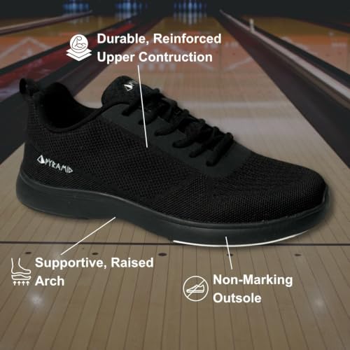 Men's Path Lite Seamless Mesh Bowling Shoes - Size 10.5 Black