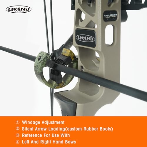 LWANO Small Camouflage Whisker Biscuit Arrow Rest for Compound Bow - Left/Right Hand
