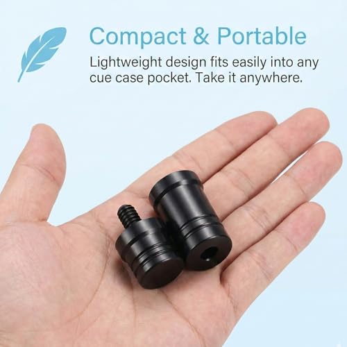 Billiard Cue Joint Protectors - 5/16 x 18 Thread, Black (Set of 2)