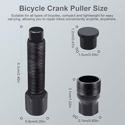 Bike Crank Puller Tool - Premium Carbon Steel for Square Taper & Splined Cranks