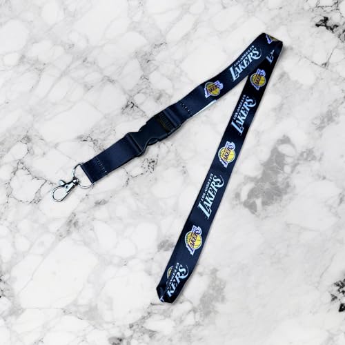 Los Angeles Lakers NBA Lanyard with Snap Buckle | Detachable ID Badge Holder