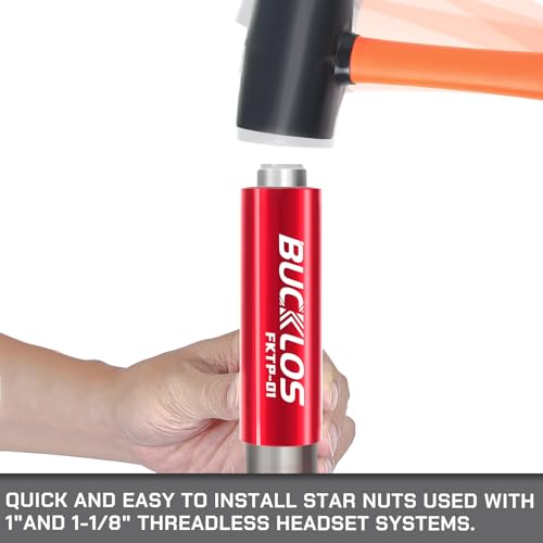 BUCKLOS Professional Edition Bike Fork Star Nut Setting Install Tool Kit for 1" & 1-1/8" Fork Tubes