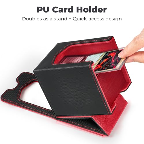 Deck Box for MTG Commander - Red - Premium Card Storage