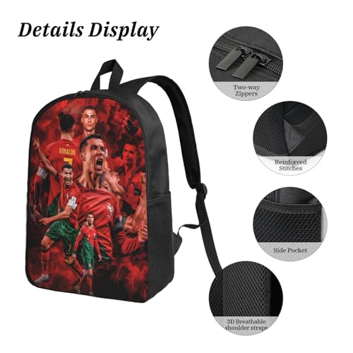 Football Backpack with Lunch Box & Pencil Case - 17 Inch