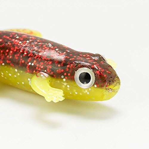Soft Plastic Frog Baits - 3.2 Inch Red Flash Tadpole Swimbaits
