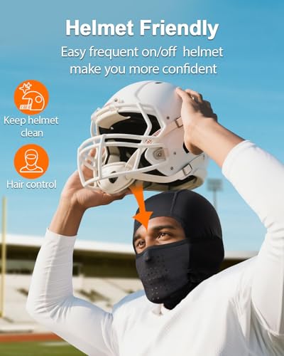 Breathable Balaclava Ski Mask - Full Head Cover - Moisture-Wicking Black