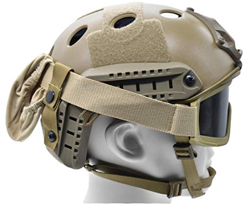 Tactical Goggle Retention Straps for MICH/ACH Helmet - Tan