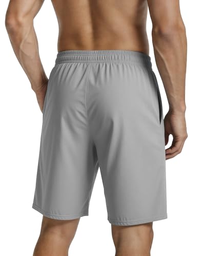 Men's Large Black Athletic Shorts 2-Pack - Quick Dry Workout Gym & Running