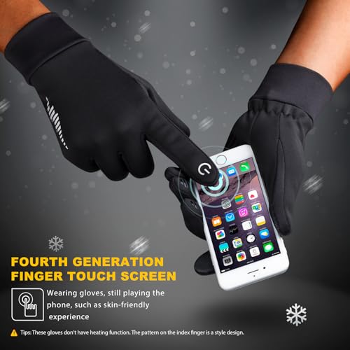 Thermal Touch Screen Gloves for Winter Sports - Non-Slip Fleece Lined