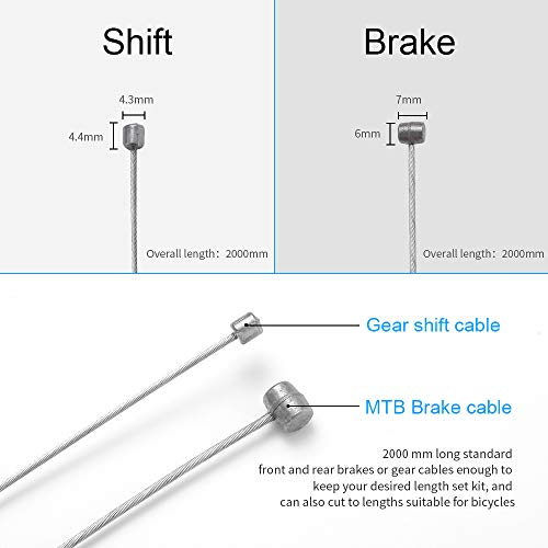 Universal Bicycle Brake and Shifter Cable Set - 2M