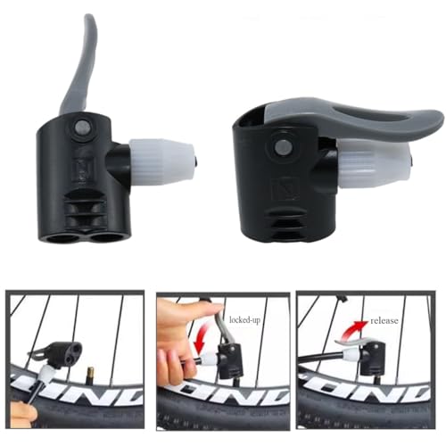 Dual Head Bike Pump Adapter for Presta and Schrader Valves - 2 Pack