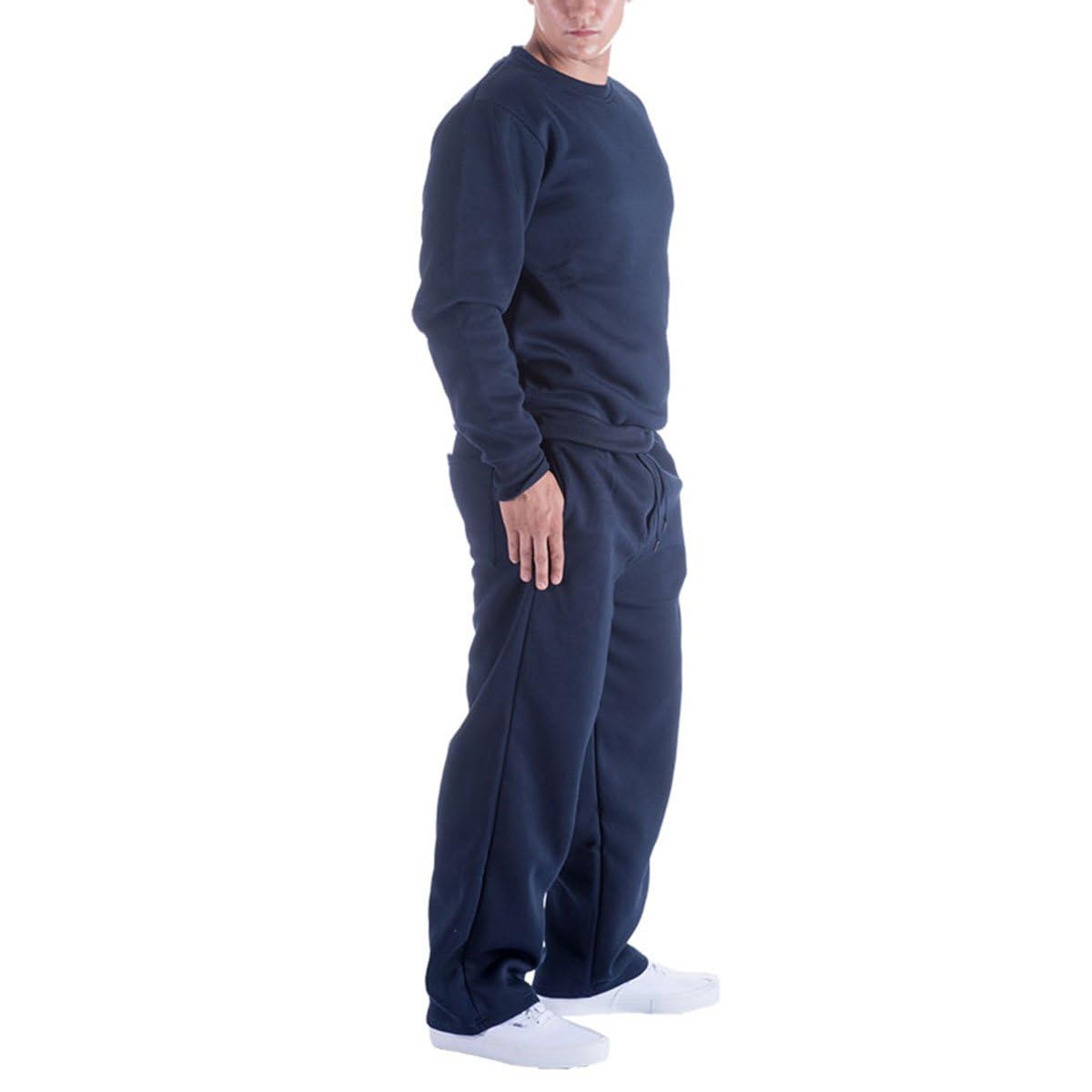 Yasumond Mens Athletic Sweatpants Fleece Basic Drawstring Running Workout Outdoor Sports Sweat Pants 701 XL Navy