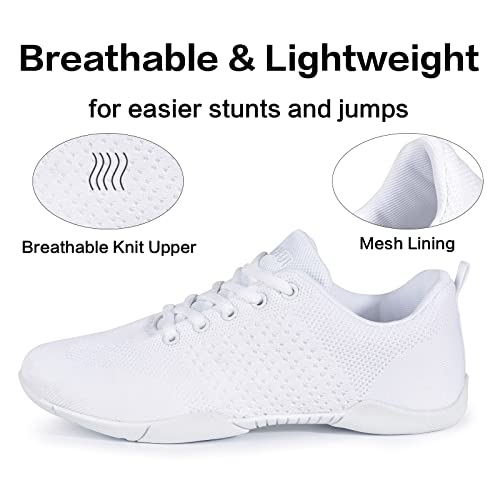White Cheerleading Dance Shoes for Women - CADIDL