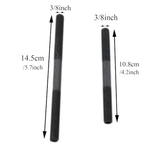 Bike Hub Axle Set - 108mm Front & 145mm Rear, Steel Construction