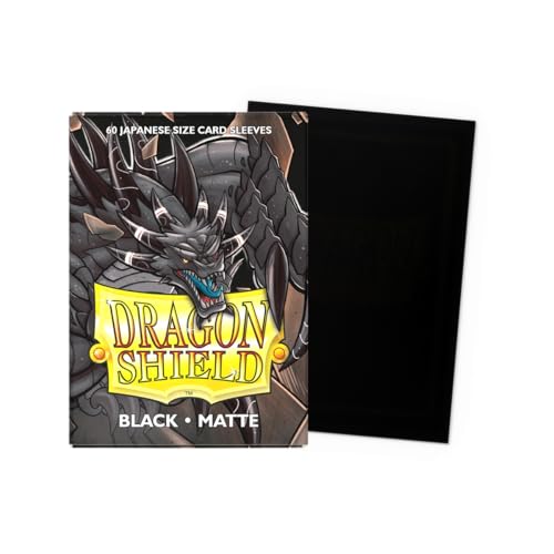Japanese Size Matte Card Sleeves - 60 Pack | Black TCG Protection