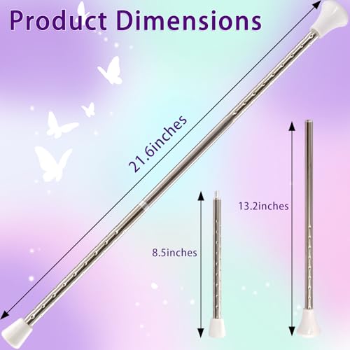 Stainless Steel Twirling Baton for Kids - 21-inch - White